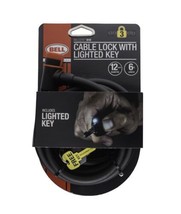 Bell Ballistic 610 cable Lock w/Lighted Key Heavy Duty Steel core 6ft ca... - £8.10 GBP