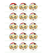 Printable Santa 1 Inch Circles Digital Download Key Chains Magnets Scrap... - £2.31 GBP