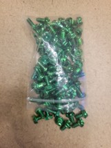 100 new HEX WASHER GROUND SCREW 10-32 X 3/8 GREEN - BEST PRICE EVER! - $3.47