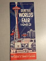 Seattle World's Fair 1962 Chevron Standard Oil Map of Fairgrounds Petrol... - $7.10