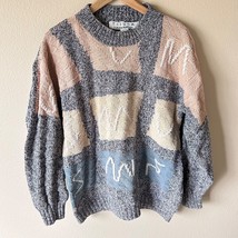 Vintage 80s Tijuca Laura Pearson Handmade Chunky Cotton Knit Sweater S-M  - £31.46 GBP