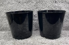 Novelty Manufacturing Majestic 10&quot; Full Depth Cylinder Pot Black Lot Of 2 - $23.67