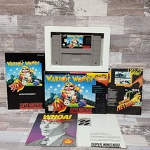 Wario&#39;s Woods Super Nintendo ~ Super NES Game w/ Poster, Box &amp; Manual ~ Complete - £69.81 GBP