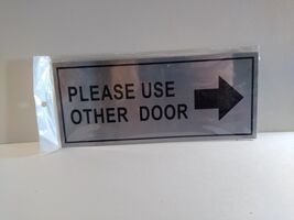 Please Use Other Door Sign Right Arrow Directional Wayfinding Safety Bus... - $13.49
