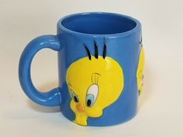 Tweety Bird Mug Cup Embossed 3D Looney Tunes Coffee Tea Cocoa Warner Bro... - $14.80