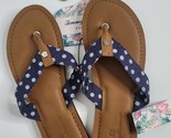 Tommy Bahama Womens Size 10 Sandals Flip Flops NEW Blue White Flowers Beach - $24.99
