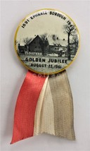 1891-1941 Antique Ephrata Pa Golden Jubiliee Celluloid Pin Ribbon - £38.01 GBP