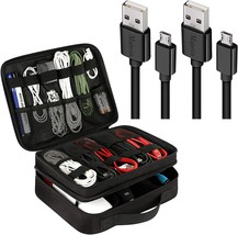 Waterproof Travel Electronic Accessories Case | Portable Double Layer Cable - £30.62 GBP