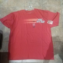 Nike Air Swoosh Logo T-Shirt Red Men’s XXL 337938-655 Vintage Rare NEW W... - $44.55