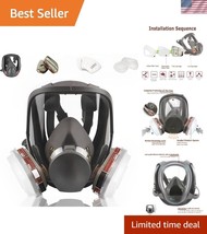 Full Face Respirator P6000 - Comfortable &amp; Reusable for Safe DIY Projects - $840.68 MXN