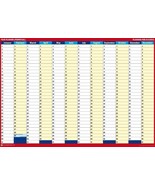 Perpetual Year Planner Calendar Office Glossy Poster A2 59cm x 42cm BLPA... - $7.16