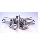 Vintage Brevete Bike Pedals w Christophe Bicycle Straps - £46.21 GBP