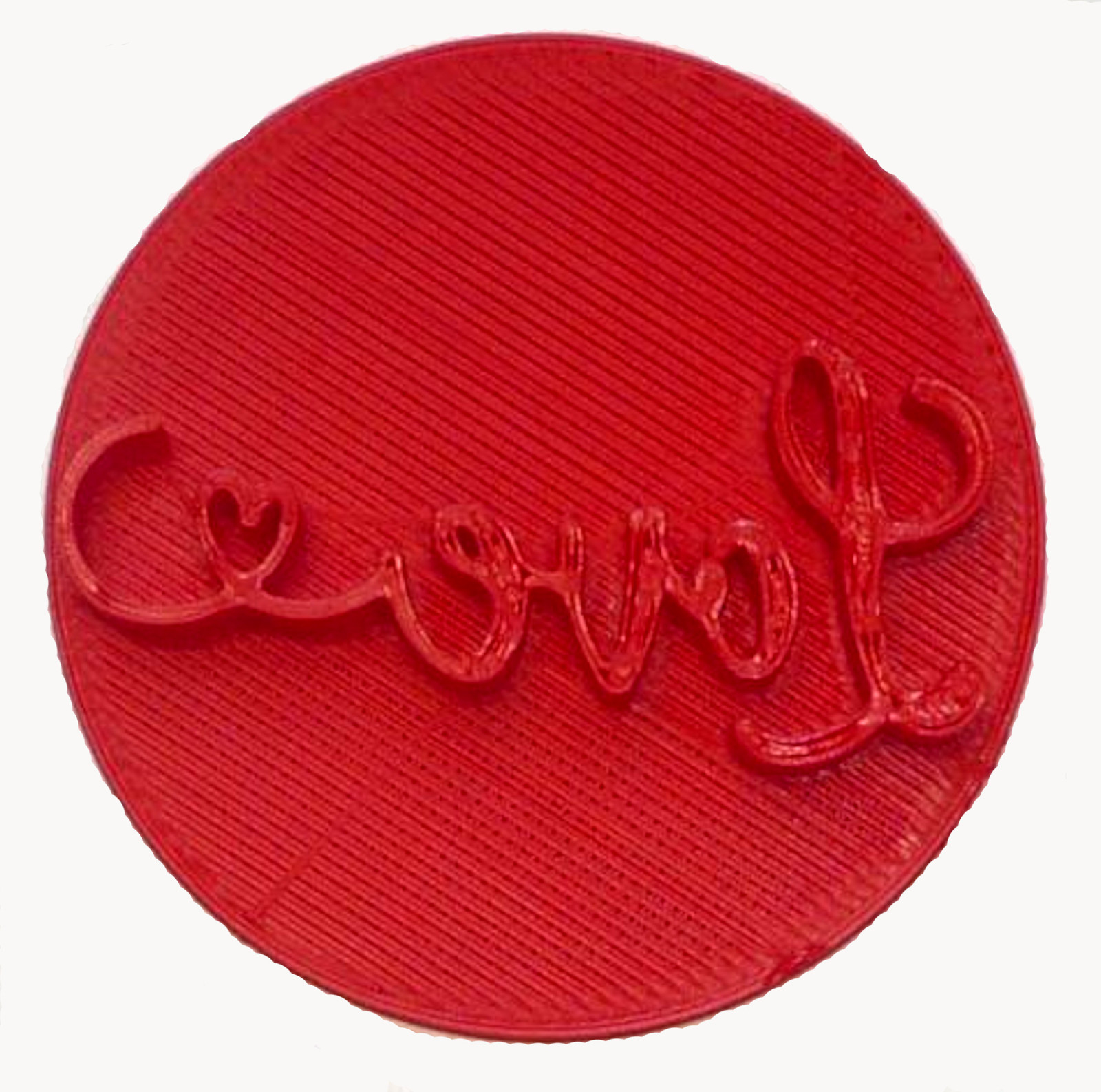 Love Word With Heart Script Font Text Letters Cookie Stamp Embosser USA ... - $2.99