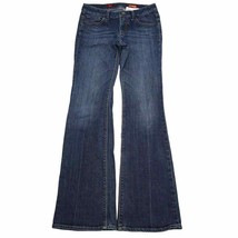 Express Pants Womens 4 Blue Denim Flat Front Mid Rise Pockets Mia Boot Leg Jeans - £20.17 GBP