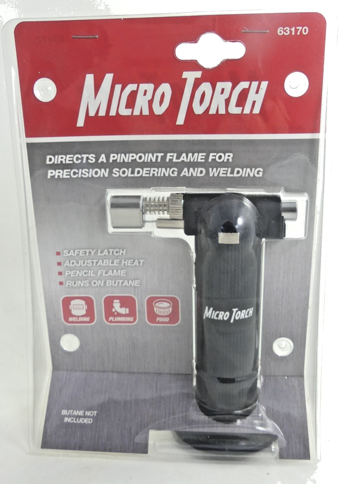 Micro Torch #63170 Adjustable Pinpoint Flame for Welding, Plumbing, Food... - $19.75