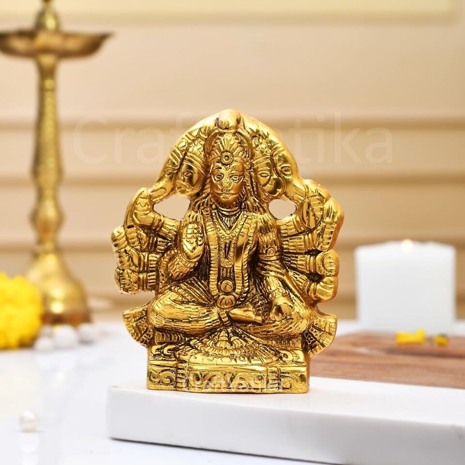Panchmukhi Hanuman for Door Entrance Statue Wall Hanging Showpiece, (5.5... - $18.21