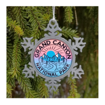  Pewter Christmas Ornament Grand Canyon National Park 3&quot; Metal Arizona Pink Blue - £12.65 GBP