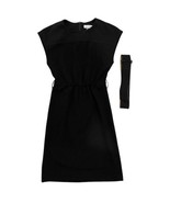 CALVIN KLEIN Women&#39;s Black Sleeveless Stretch Full Zip Belted Dress w/ B... - $24.23 CAD