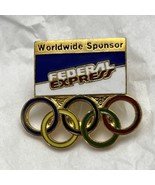 Federal Express United States Olympics USA Olympic Games Lapel Hat Pin - £5.93 GBP