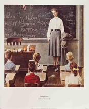 NORMAN ROCKWELL Surprise 22&quot; x 18&quot; Poster Realism Multicolor, Gray, Brown - $38.61