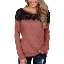 Women&#39;S Dressy Fall Holiday Casual Lace Trim Sweater Long Sleeve Winter ... - £37.16 GBP