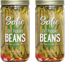 Safie Foods Hand-Packed Dill Pickled Beans, 2-Pack 26 oz. Jars - £37.44 GBP