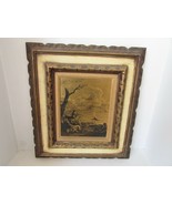 VTG ALEX S SERIGRAPH FRAMED ANDREW KOLB &amp; SON WOMAN ON HORSE BLACK GOLD ... - $60.74 CAD