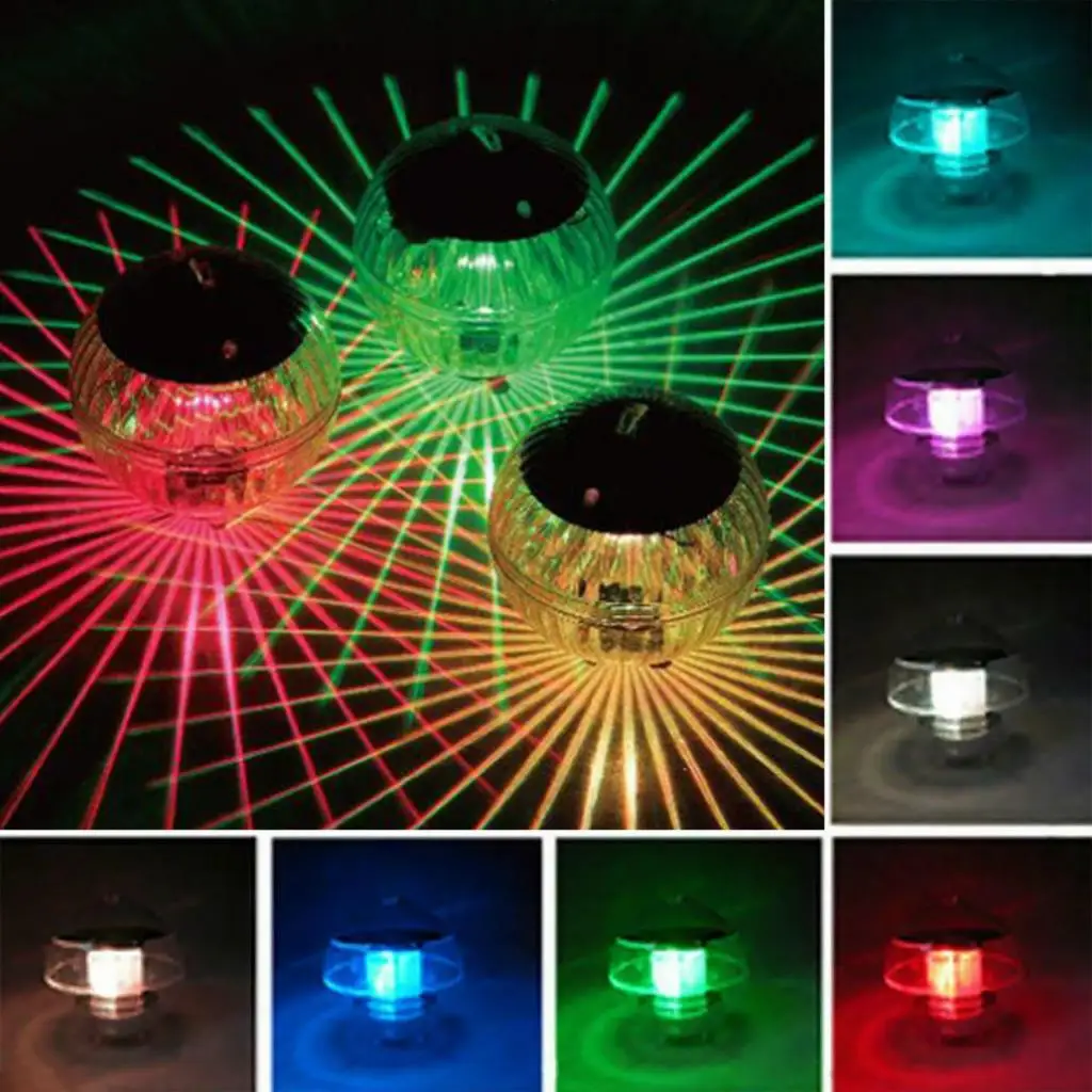  underwater ball lamps solar powered color changing swimming pool bath night lights for thumb200