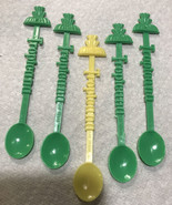 5 Vtg Tiki Tropical TROPICANA Plastic Swizzle Sticks Spoon Stir Stirrers... - $541.27 MXN