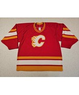 Vintage Calgary Flames CCM Maska NHL Jersey Men&#39;s - Sz L - £29.11 GBP