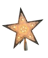 5 Pt Clear Acrylic 10&quot; Lighted Star Christmas Tree Topper Ornament Holid... - $292.31 MXN