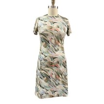VTG 1970s Abstract Print Multicolor Polyester Knit Dress &amp; Jacket Womens S - $53.46