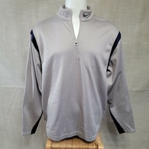 Nike Golf Men&#39;s L Therma Fit Grey Full Zip Up Long Sleeve Jacket Fleece - £14.68 GBP