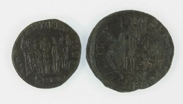 Römische Reich 2-coin Set Constans 1/2 Centenionalis Constantius II AE3 - £51.43 GBP