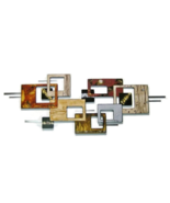 Contemporary Mid-Century look Abstract Wall sculpture wood,metal 60x22 b... - $596.99 CAD
