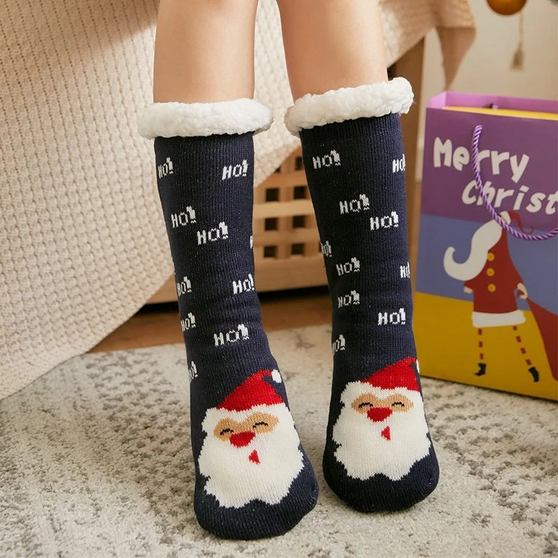 Game Fun Play Toys Christmas Fuzzy Socks Grip Womens Floor Sock Soft Female Shoe - £23.32 GBP