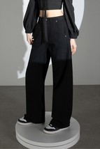 Avandress Herringbone Straight Pants Black Size Large - £54.91 GBP