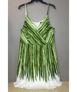 NWT The Limited Palm Leaf Spaghetti Strap Dress Size 12 - £18.47 GBP