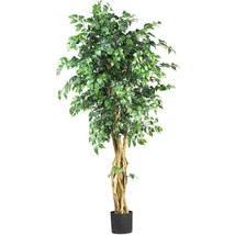 Nearly Natural 5216 6   Palace Style Ficus Silk Tree- Green - $263.84