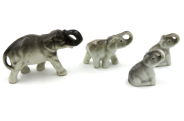 Vintage Bone China Miniature Elephant Family of Four Japan 1960s - £11.64 GBP