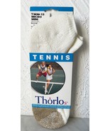 Thorlos Tennis Socks Padded Micro Mini TMM-13 White - Mens 9-12.5/Womens... - £14.95 GBP
