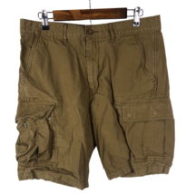 Levis Cargo Shorts 34 Dark Tan Khaki Brown Pockets Baggy Mens Carpenter - £29.39 GBP