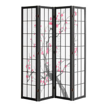 VEVOR 4Panel Japanese Room Divider Wood Folding Privacy Screen Home Bedroom - $97.90