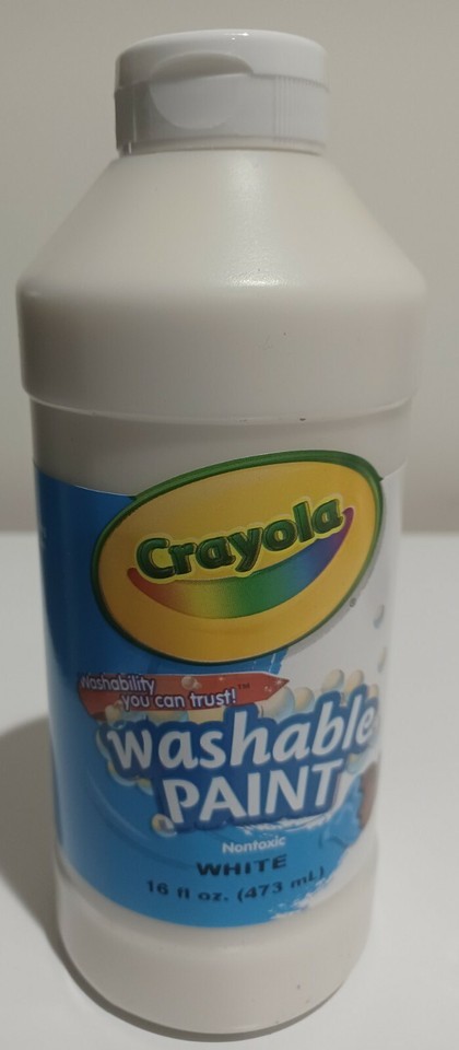 》 Crayola Huge White Washable Paint, 16 oz Squeeze Bottle CYO542016053 ️ - £7.45 GBP