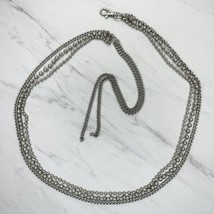 Silver Tone Multi Strand Metal Ball Chain Link Belt Size Large L - £15.81 GBP
