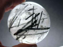 Tourmaline in Quartz Sphere, 2.9 inch Tourmaline Crystal Sphere, Collect... - £423.81 GBP