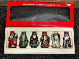 Old World Christmas Light Covers Santas Around The World ~ Set of 6 ~ Vintage - £19.10 GBP