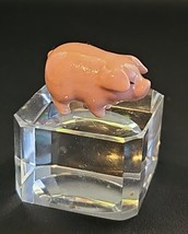 Vintage Hagen-Renaker Miniature Pink Pig Piglet Figurine 1in Discontinued - £15.00 GBP
