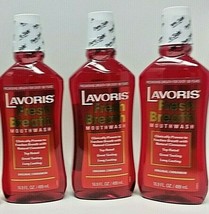 ( LOT of 3 ) Lavoris Fresh Breath Mouth Wash Original Cinnamon 16.9 FL O... - $43.55