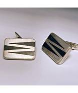 Mens Silver Cufflinks Handmade Mens Silver Cuff Links Geometric Cufflinks Gift - $227.03